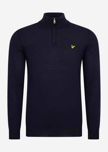 Lyle & Scott Truien  Premium quarter zip merino mix - dark navy 