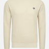 Fred Perry Truien  Waffle stitch jumper - oatmeal 