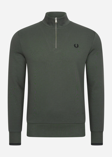 Fred Perry Truien  Half zip sweatshirt - field green 