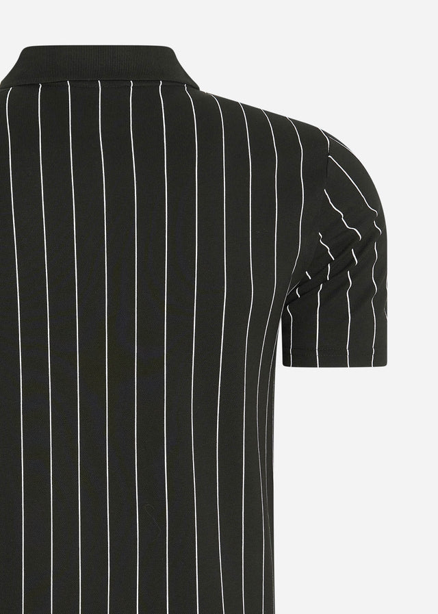 Fila Poloshirts  Luckenwalde polo shirt - black bright white striped 