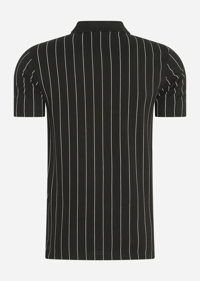 Fila Poloshirts  Luckenwalde polo shirt - black bright white striped 