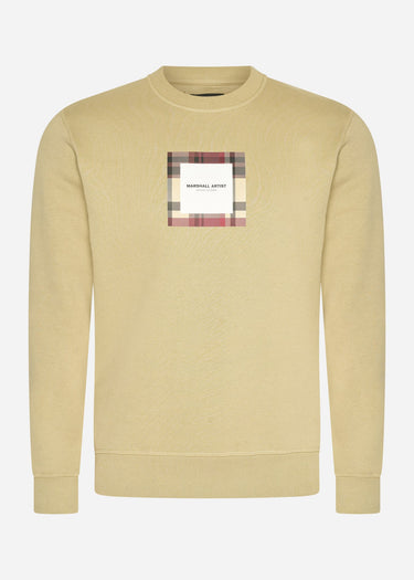Marshall Artist Truien  UK ism box logo crewneck - sandstone 