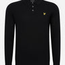Lyle & Scott Longsleeve Polo's  Long sleeve knitted polo shirt - jet black 