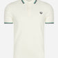 Fred Perry Polo's  Twin tipped fred perry shirt - ecru fp green navy 