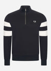 Fred Perry Truien  Tipped sleeve half zip - sweat 