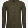 Lyle & Scott Overhemden  Tonal eagle regular fit light weight oxford shirt - olive 