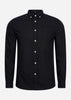 Lyle & Scott Overhemden  Tonal eagle regular fit light weight oxford shirt - jet black 