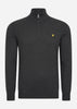 Lyle & Scott Truien  Cotton merino quarter zip jumper - charcoal marl 