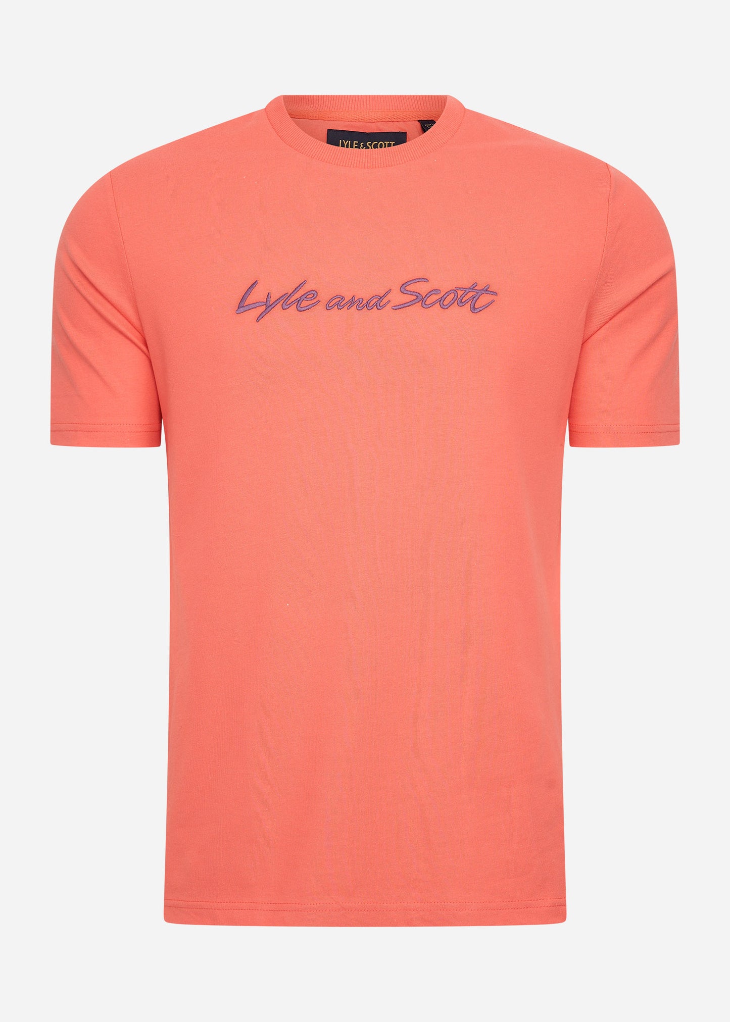 Lyle & Scott T-shirts  Script embroidery t-shirt - sorrel orange marsh thistle 