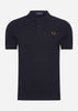 Fred Perry Polo's  Plain fred perry shirt - navy dark caramel 