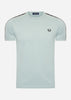 Fred Perry T-shirts  Contrast tape ringer t-shirt - slvblu warmgrey 