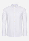 Lyle & Scott Overhemden  Tonal eagle regular fit light weight oxford shirt - white 