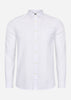 Lyle & Scott Overhemden  Tonal eagle regular fit light weight oxford shirt - white 