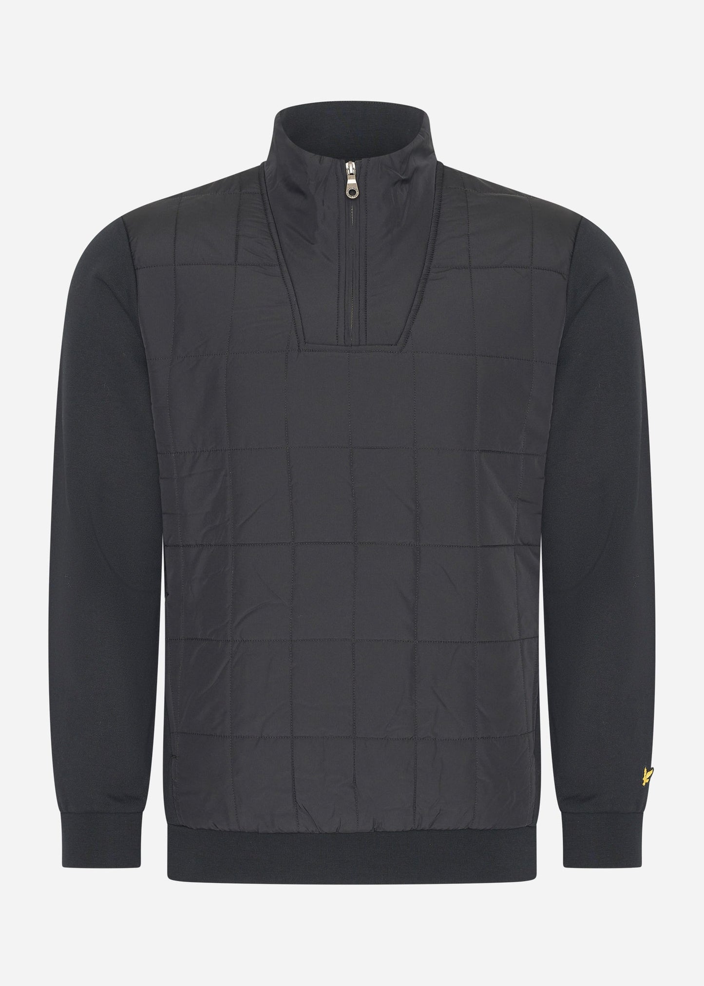 Lyle & Scott Truien  Hybrid quilted quarter zip sweatshirt - jet black 