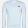 Fred Perry Truien  Half zip sweatshirt - light ice 