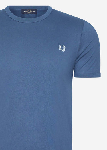 Fred Perry T-shirts  Ringer t-shirt - mdnghtbl lghice 