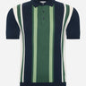 Ben Sherman Polo's  Vertical stripe polo  - dark navy 