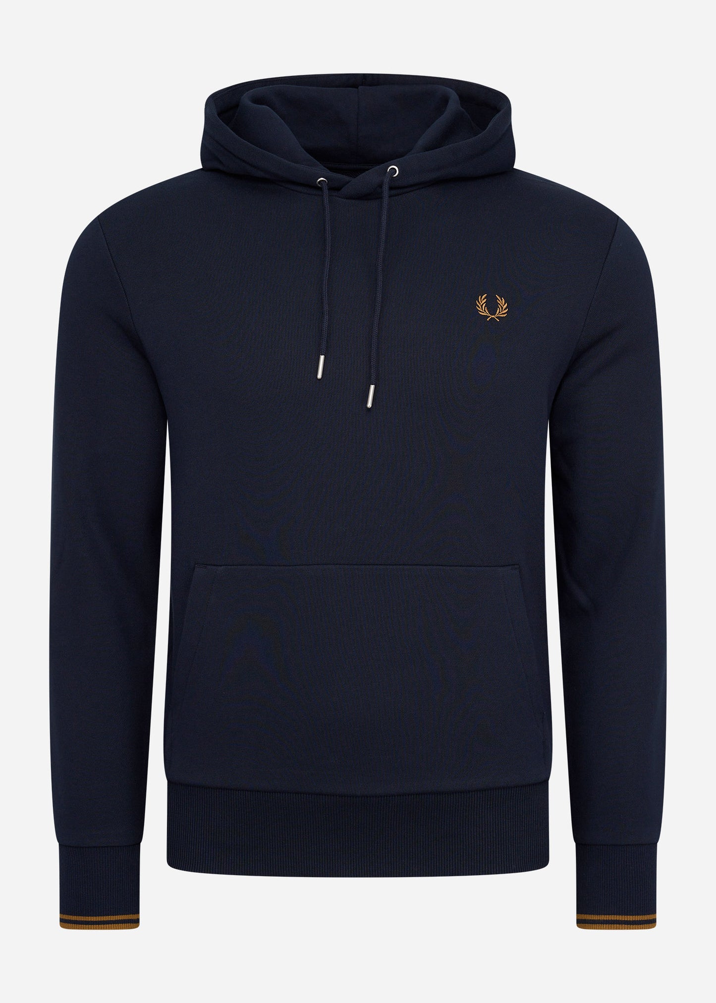 Fred Perry Hoodies  Tipped hooded sweatshirt - navy dark caramel 