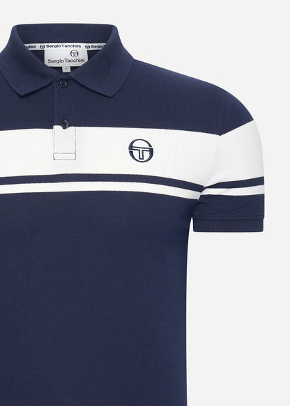 Sergio Tacchini Polo's  Young line polo - blue white 