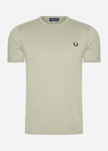 Fred Perry T-shirts  Ringer t-shirt - warm grey brick 