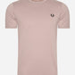 Fred Perry T-shirts  Ringer t-shirt - dark pink black 