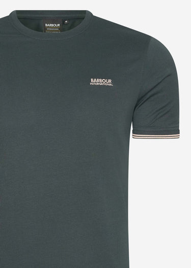 Barbour International T-shirts  Philip tipped cuff tee - forest river 