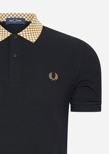 Fred Perry Polo's  Collar detail polo shirt - black 