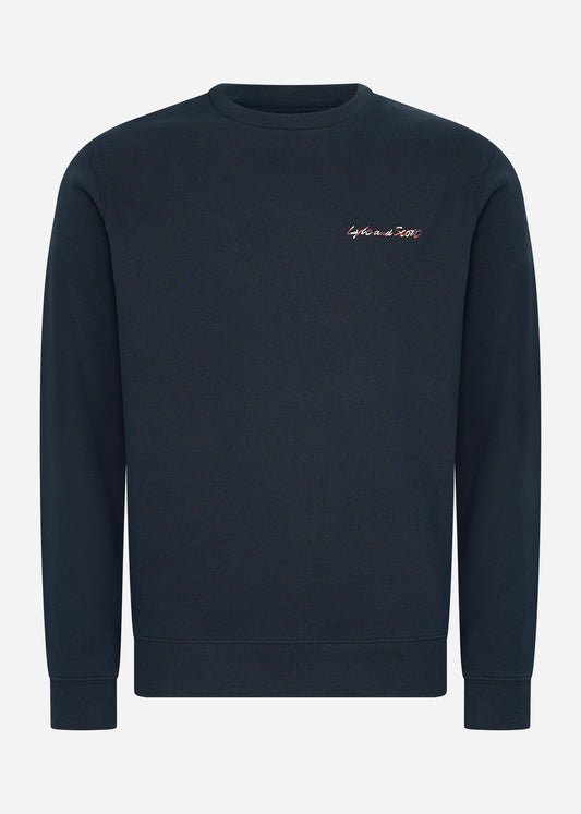 Lyle & Scott Truien  Multi embroidery crewneck - dark navy 