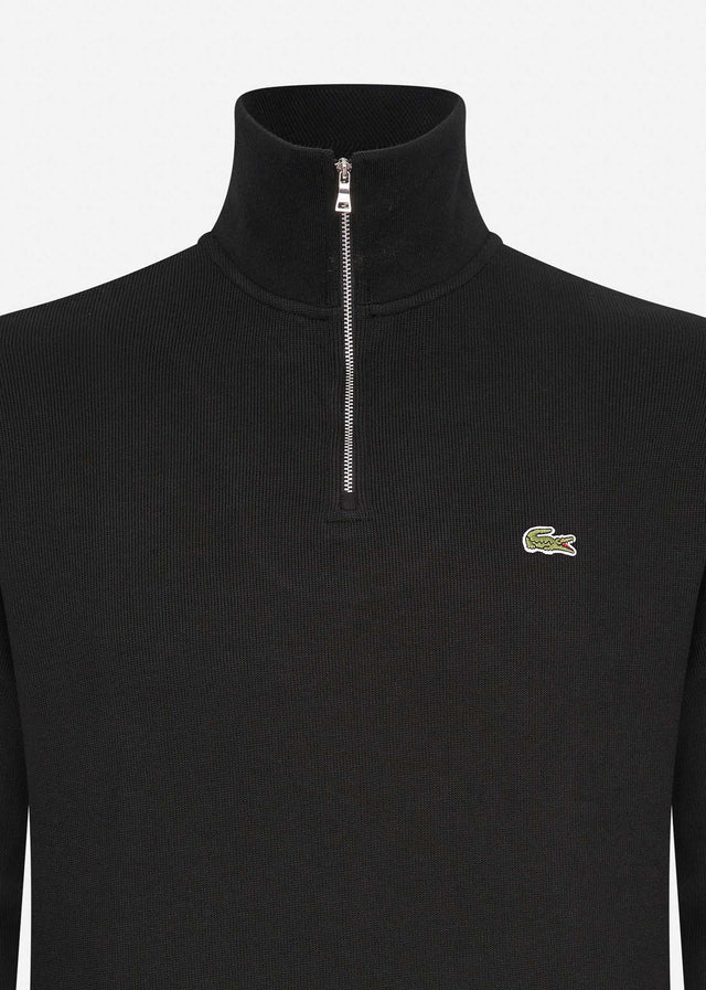 Lacoste Pullover  Sweater half zip - black 