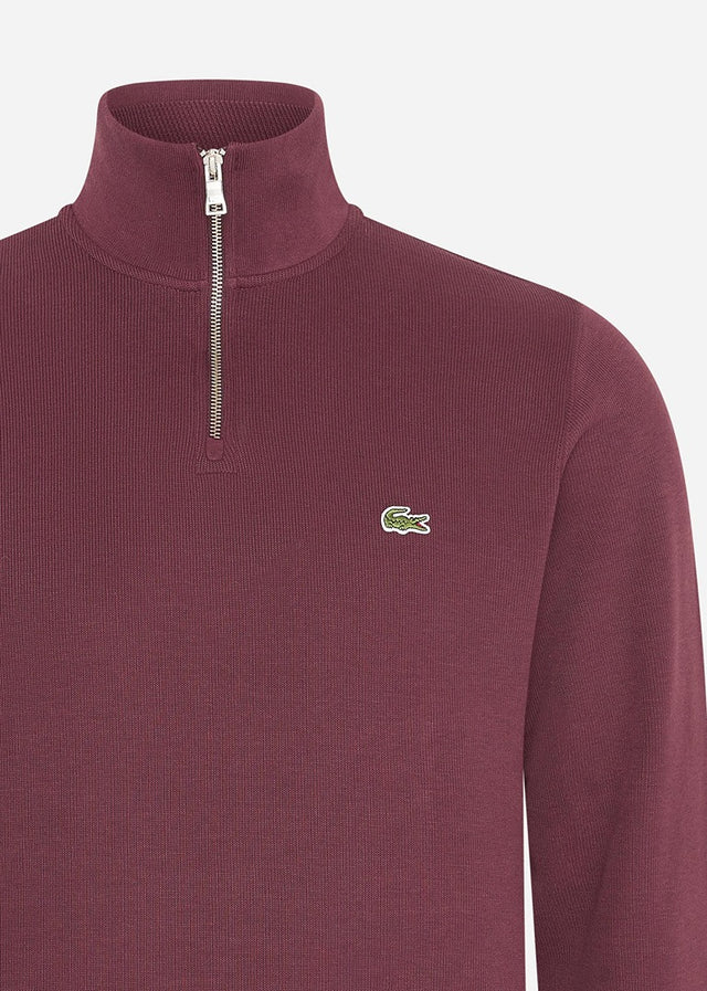Lacoste Pullover  Sweater half zip - expresso 