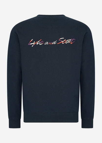 Lyle & Scott Truien  Multi embroidery crewneck - dark navy 