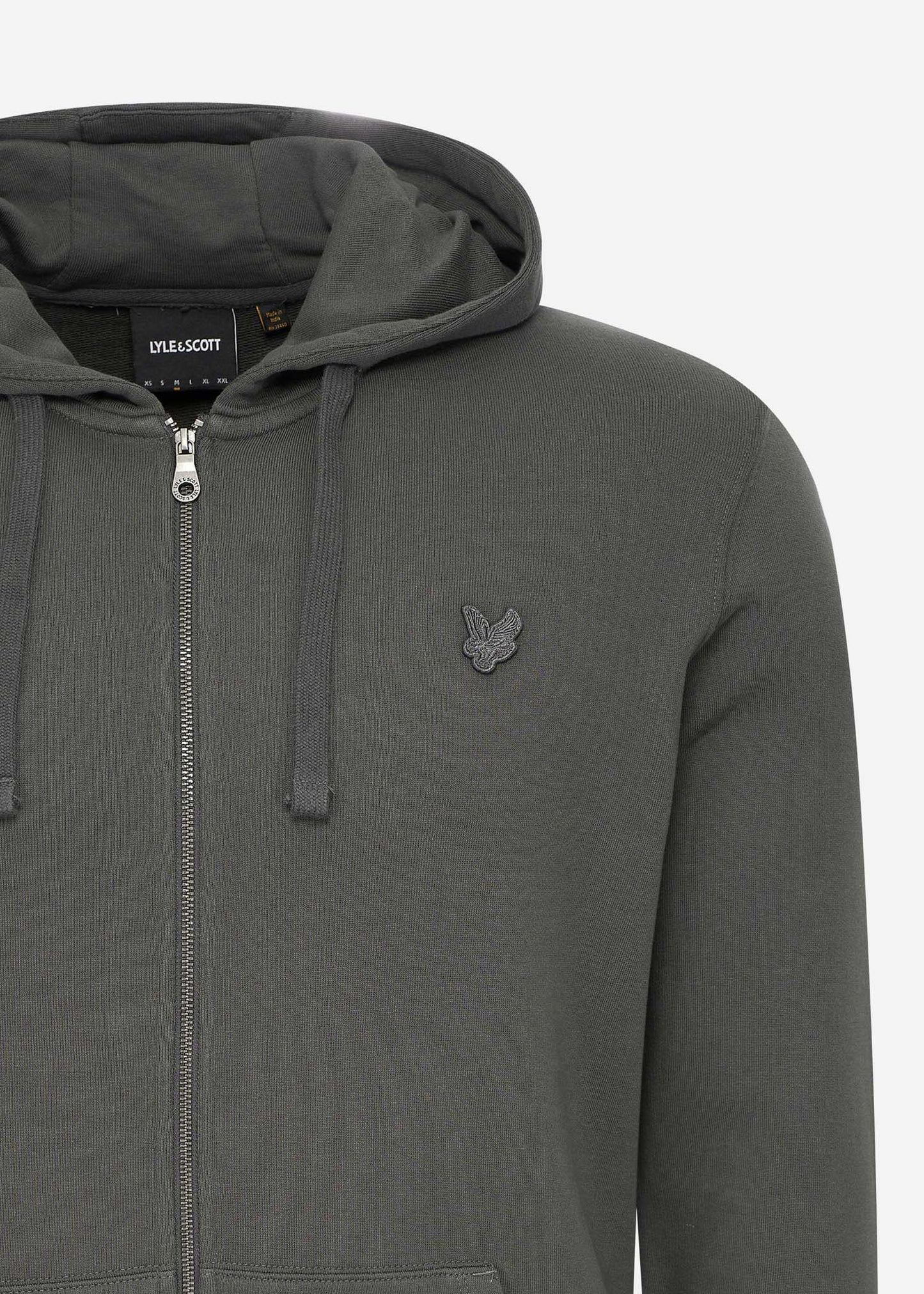 Lyle & Scott Vesten  Tonal eagle zip through hoodie - gunmetal 