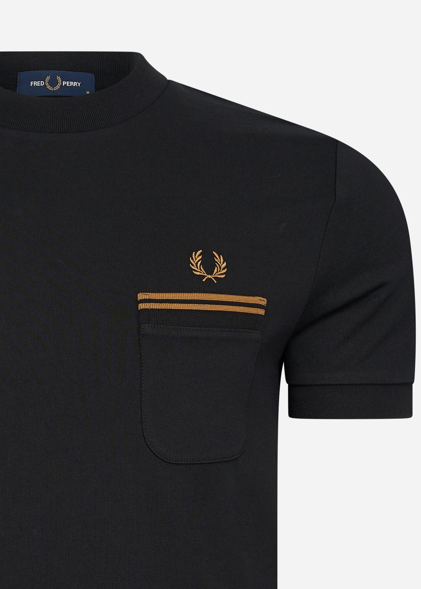 Fred Perry T-shirts  Loopback jersey pocket t-shirt - black 