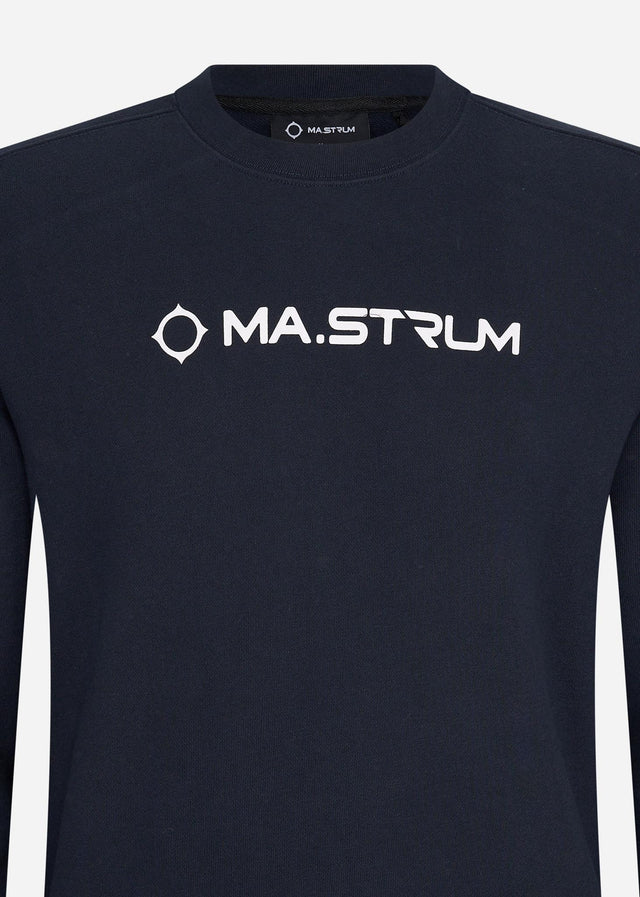 MA.Strum Pullover  Chest print crew sweat - ink navy 