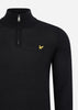 Lyle & Scott Truien  Premium quarter zip merino mix - jet black 