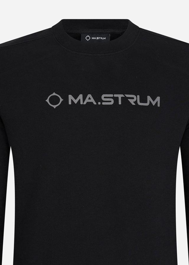MA.Strum Pullover  Chest print crew sweat - jet black 
