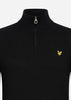 Lyle & Scott Truien  Cotton merino quarter zip jumper - jet black 