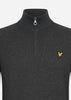 Lyle & Scott Truien  Cotton merino quarter zip jumper - charcoal marl 