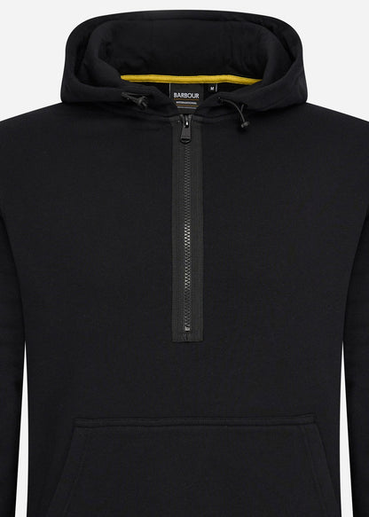 Barbour International Hoodies  Badge half zip hoodie - black 