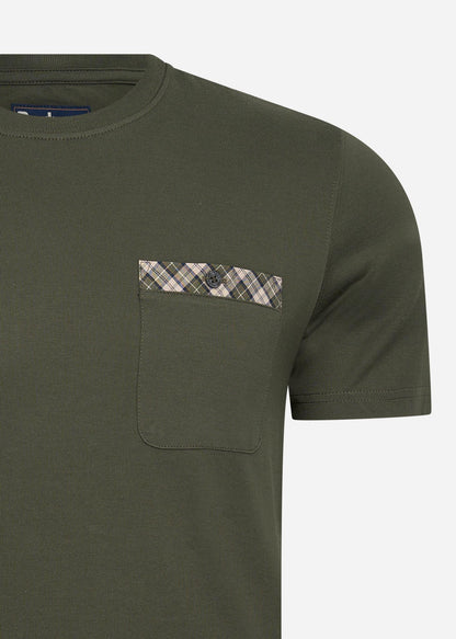 Barbour T-shirts  Durness pocket tee - olive 