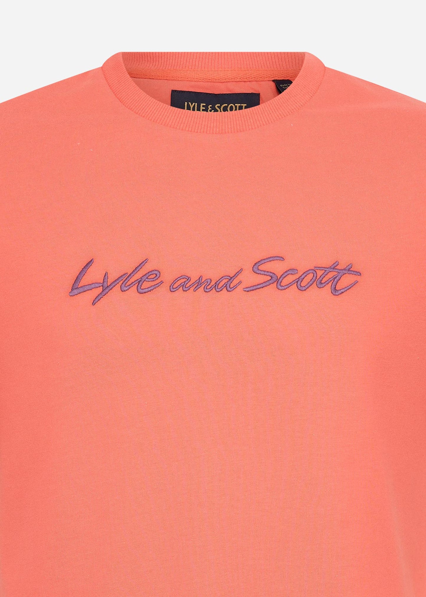 Lyle & Scott T-shirts  Script embroidery t-shirt - sorrel orange marsh thistle 