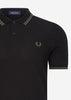 Fred Perry Polo's  Twin tipped fred perry shirt - black field green 