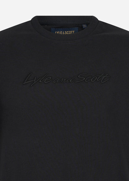 Lyle & Scott T-shirts  Script embroidery t-shirt - jet black jet black 