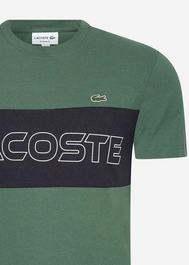 Lacoste T-Shirts  Colorblock t-shirt - sequoia abysm 