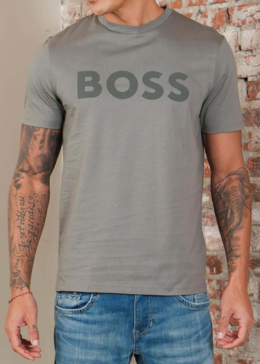Hugo Boss T-shirts Thinking 1 - open grey