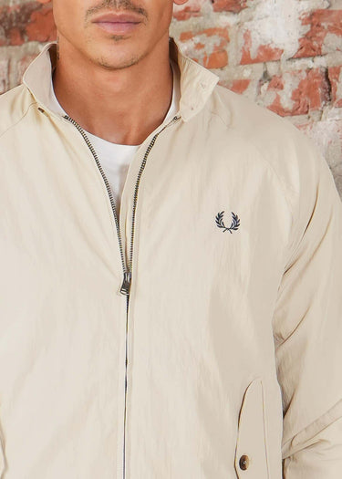 Fred Perry Jassen Crinkle harrington jacket - oatmeal