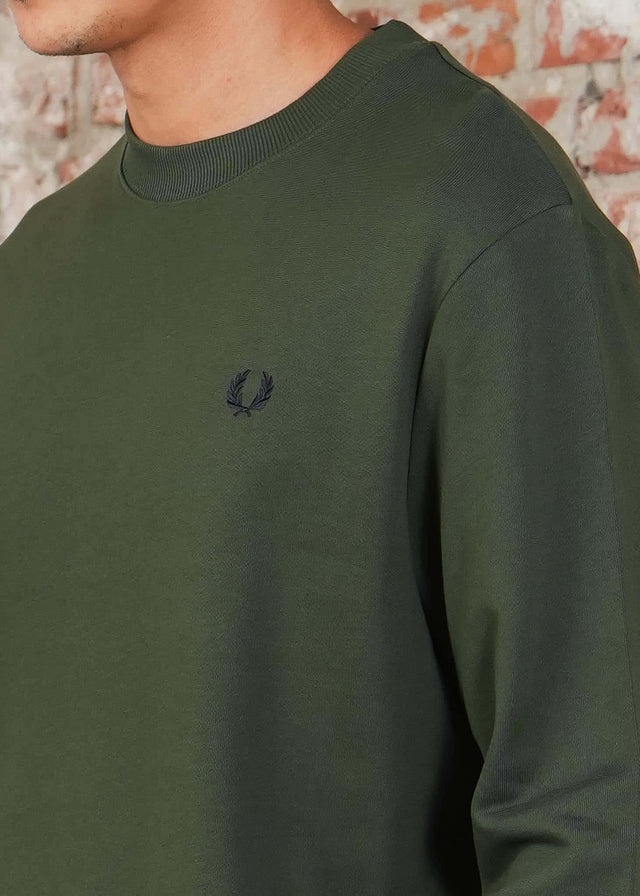 Fred Perry Pullover Crew neck sweatshirt - crtgrn snwt nvy