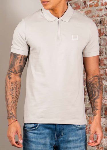 Hugo Boss Polo's Passerzip - open grey 070