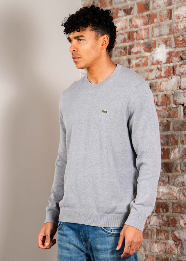 Lacoste Pullover Regular fit crew neck sweater - silver chine