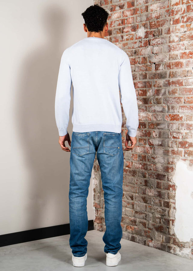 Lacoste Pullover Regular fit crew neck sweater - phoenix blue